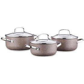 Resim Korkmaz Browni 6 Parça Tencere Seti A2921 Gri 