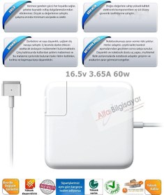 Resim Alfabilgisayar MacBook Pro Uyumlu "Core I5" 2.5 13" Retina 60W Adaptör Şarj Cihazi Mags 