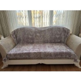 Resim Homebiente Pamuklu Kaymaz Koltuk Çekyat Örtüsü Bordo 180x220 