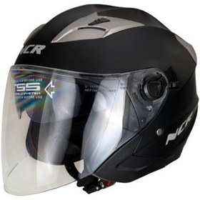 Resim Ncr 708 Yarım Yazlık Kask Mat Siyah Güneş Vizörlü Diğer 