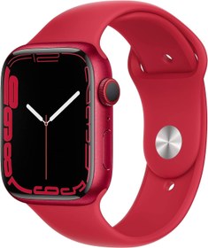 Resim Watch Series 7 [GPS + Cellular 45 mm] Akıllı Saat, PRODUCT(RED) Alüminyum Kasa Apple