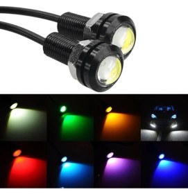 Resim Kartal Göz LED Kırmızı Ayna Altı Araç Far LED Projektör Sis Farı 