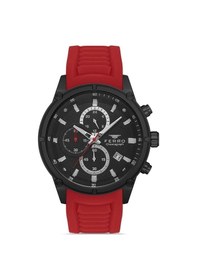 Resim Ferro Kırmızı Silikon Kordon Erkek Kol Saati Fm31363d-zk Tüm Fonksiyonlar Aktif 3 Atm Su Geçirmez Siyah 