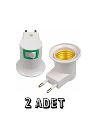 Resim 2 Adet Aç - Kapa Anahtarlı E27 Duylu Fiş, E27 Ampul Ve Gece Lambası Takılabilir Anahtarlı Fişli Duy 