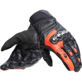 Resim Dainese Carbon 4 Kısa Deri Eldiven Siyah Kırmızı 