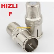 Resim Hızlı Metal F Konnektör Uydu Karasal Anten Kablo Ucu Jak 