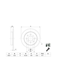 Resim Honda City 1.4 2009-2011 Bosch Arka Disk 239mm Netparbd2779 2 Adet 
