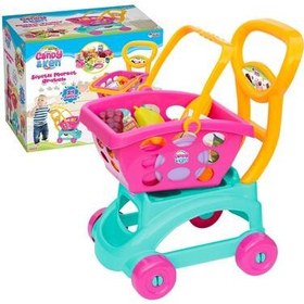 Resim Oyuncak Market Arabası Sepetli Candy Model 