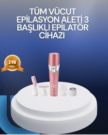 Resim shopwave Yüz ve Vücut Tüy Temizleme Makinesi 3 Farklı Başlıklı 