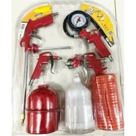 Resim Makro Yapı Makro 5 Parça Havalı Alet Seti Boya Mazot Tabancası Hava Hortumu 
