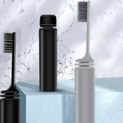 Resim Bambu Kömür Katlanabilir Diş Fırçası Hanehalkı Seyahat Taşınabilir Mini Kompakt İş Seyahat Taşıma Ultra İnce Erişkin Yumuşak Tüylü Diş Fırçası 