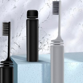 Resim Bambu Kömür Katlanabilir Diş Fırçası Hanehalkı Seyahat Taşınabilir Mini Kompakt İş Seyahat Taşıma Ultra İnce Erişkin Yumuşak Tüylü Diş Fırçası 