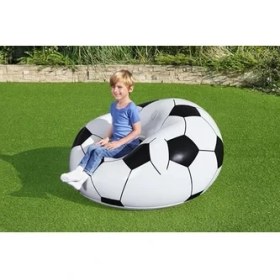 Resim Daisy Store Up In & Over Beanless Futbol Topu Koltuğu, 114 x 112 x 66 Cm, Futbol Hava Koltuğu, Siyah/beyaz 