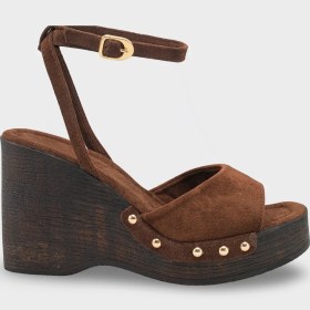 Resim Capone Outfitters Aline Dolgu Topuklu Bilekten Bantlı Kadın Sandalet 