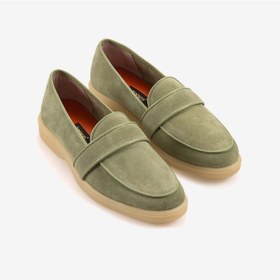 Resim Kemal Tanca Kadın Casual Süet Loafer Ayakkabı Kauçuk Taban T101 Mint Suet 