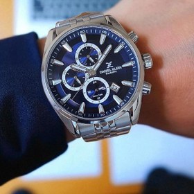 Resim Daniel Klein Exclusive Tüm Fonksiyonları Aktif, Takvimli, Çelik Bilezik Lacivert Kadran Erkek Kol Saati 