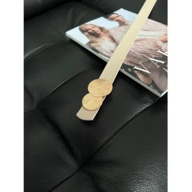 Resim Fiori Yuvarlak Gold Toka Kadın Kemeri, Pantolon Kemeri, Ceket Kemeri, Elbise Kemeri, Gömlek Kemeri 