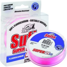 Resim Sufix Süper 21 Fluorocarbon Misina Clear - 0.25mm - 100mt - 5.9kg 