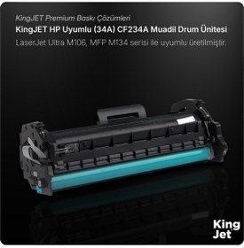 Resim Kingjet Hp Uyumlu 34a Cf234a Standart Kapasiteli Çipli Muadil Drum Ünitesi 