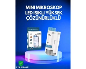 Resim TKÇ Pmma Optik Lensli Kompakt Taşınabilir Mikroskop 