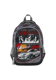 Resim Muggle Mu-9136 Street Racing İlkokul Çantası + Beslenme Çantası + Kalem Kutusu 