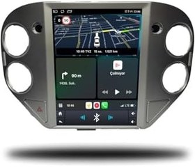 Resim MarTechno Android Multimedya 4GB RAM 32GB Hafıza Volkswagen Tiguan Tesla 2008-2016 ile uyumlu 