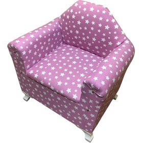 Resim LR PEMBE YILDIZ desenli çocuk koltuğu - tekli çocuk berjeri 