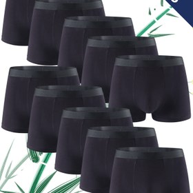 Resim 10 adet Erkek Bambu Elyaf Siyah İç Çamaşırı Seti, Erkek Pantolonları, Spor ve Günlük, Nem Çekme, Cilt Dostu ve Yumuşak, Öğrenci Alt Pantolonları, Dört Mevsim, Bahar, Yaz, Sonbahar ve Kış, Gençler İçin Ucuz ve Moda Klasik 