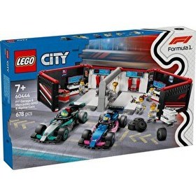 Resim LEGO City F1 Garajı ve Mercedes-AMG ve Alpine Arabaları 60444 