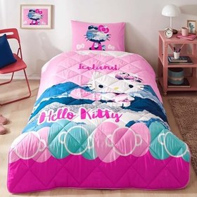 Resim TAÇ Hello Kitty Iceland Renkli Klişe Pamuk Uyku Seti, Çok Renkli, Küçük Tek Kişilik 