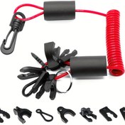 Resim Scooters, Kişisel Tekneler ve Dış Motorlar için 7 Anahtar ve Anahtar Halkaları ile Evrensel Tekne Güvenlik Kordonu - Su Üzerinde Yüzer, Motor Ateşimi İçin Çıkarılmış Bağlar, Deniz ve Non-Swashbocks için Mükemmel, Yüksek Görünürlük, Kolay Temizlenebilir, Dayanıklı Silikon Malzeme, 2.0L Viskoz Dirençli, Şık Silikon Kordon, Dayanıklı Kordon, Tekne Aksesuarları 