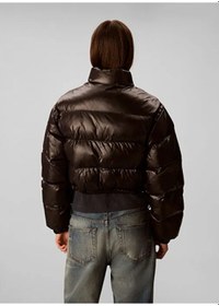 Resim Calvin Klein Parlak Kısa Şişme Kadın Siyah Ceket Lv047d504g-ub1 Siyah 