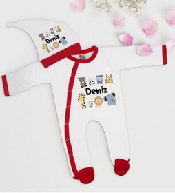 Resim Bitmeyen Kartuş Bk Kids Kişiye Özel Bebek Kıyafeti, Bebek Giyim Hediyesi, Tulum Zıbın Ve Kukuletalı Şapka Seti-19 
