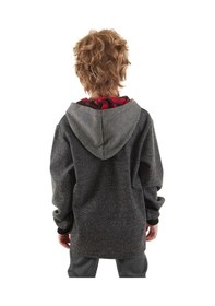 Resim Denokids Dino Erkek Çocuk Kapüşonlu Sweatshirt Gri 