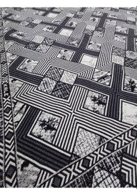 Resim Savan Dokuma Halı Örtüsü 6m² Siyah 