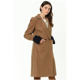Resim Z6640 Dewberry Bayan Palto-Camel 