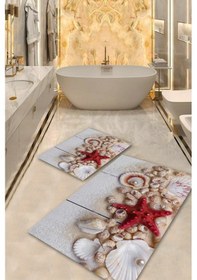 Resim Multi Kaymaz Taban Denizyıldız Tema Banyo Paspas Bp-5 çok renkli 