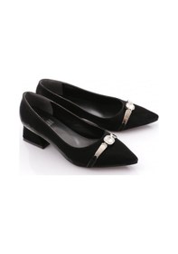 Resim Dgn Pm539-k17 Kadın Topuklu Ayakkabi Siyah İpek 