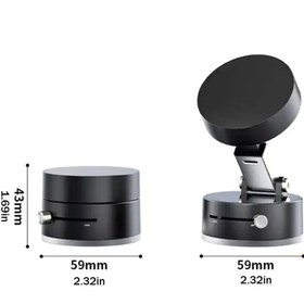 Resim TECHNOMEN Vakum Manyetik Vantuz Katlanır Döner Stand Çift taraflı Vantuz Evrensel Vakum Döner Standı 