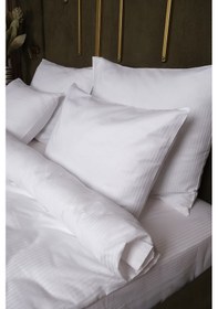Resim Atina Serisi 2 Adet King Size - Büyük Boy Pamuk Saten Yastık Kılıfı 60 80cm-ortopedik Yastık Uyumlu Beyaz 