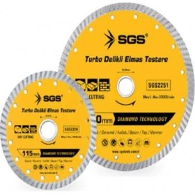 Resim Sgs 230Mm Turbo Delikli Elmas Testere Sgs2252 (1 Adet) 