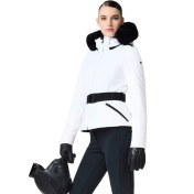 Resim Goldbergh Hida Faux Border Kadın Beyaz Kayak Ceketi 