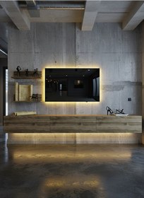 Resim Resital Ledli Duvara Monte Tv Sehpası - Ceviz - W6022-2 Ceviz 