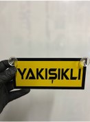 Resim Sarı Renk Üzeri Siyah Renk Yakışıklı Yazılı Vantuzlu Cam Süsü 