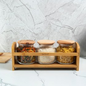 Resim Bambum Bench Plus 4 Parça Standlı Baharat Takımı 500 ml 