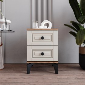 Resim Monzio Terra 2 Çekmeceli Komodin Tamamı Mdf (Aytaşı) 