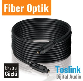 Resim IRENIS Fiber Optik Toslink Ses Kablosu, Ekstra Kalın, 1.50 metre 