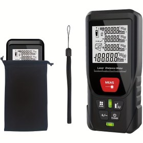 Resim 1 adet Dijital Lazer Mesafe Ölçer, Açı Ölçümü, Elektronik Su Terazisi, LCD Ekran, Pisagor Modu, M/in/Ft Birimleri, ABS Malzeme, Pil ile Çalışır (Pil Dahil Değildir), 50M/120M/150M/200M Menzil Seçenekleri 