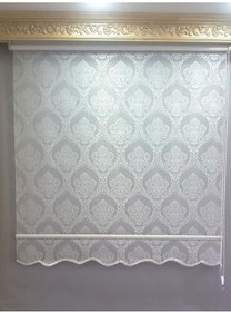 Resim N11 Özel 1.Kalite Beyazdamaks Desen Çift Mekanizma Tül Stor Perde 