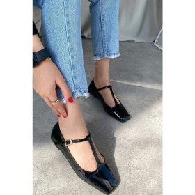 Resim Moda Adam Kadın Diago Babet Ayakkabı - Siyah-Rugan 